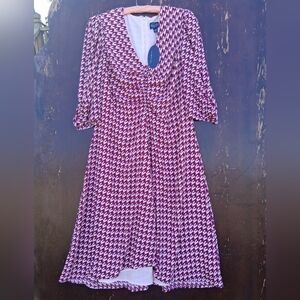 Elegant Houndstooth Dress